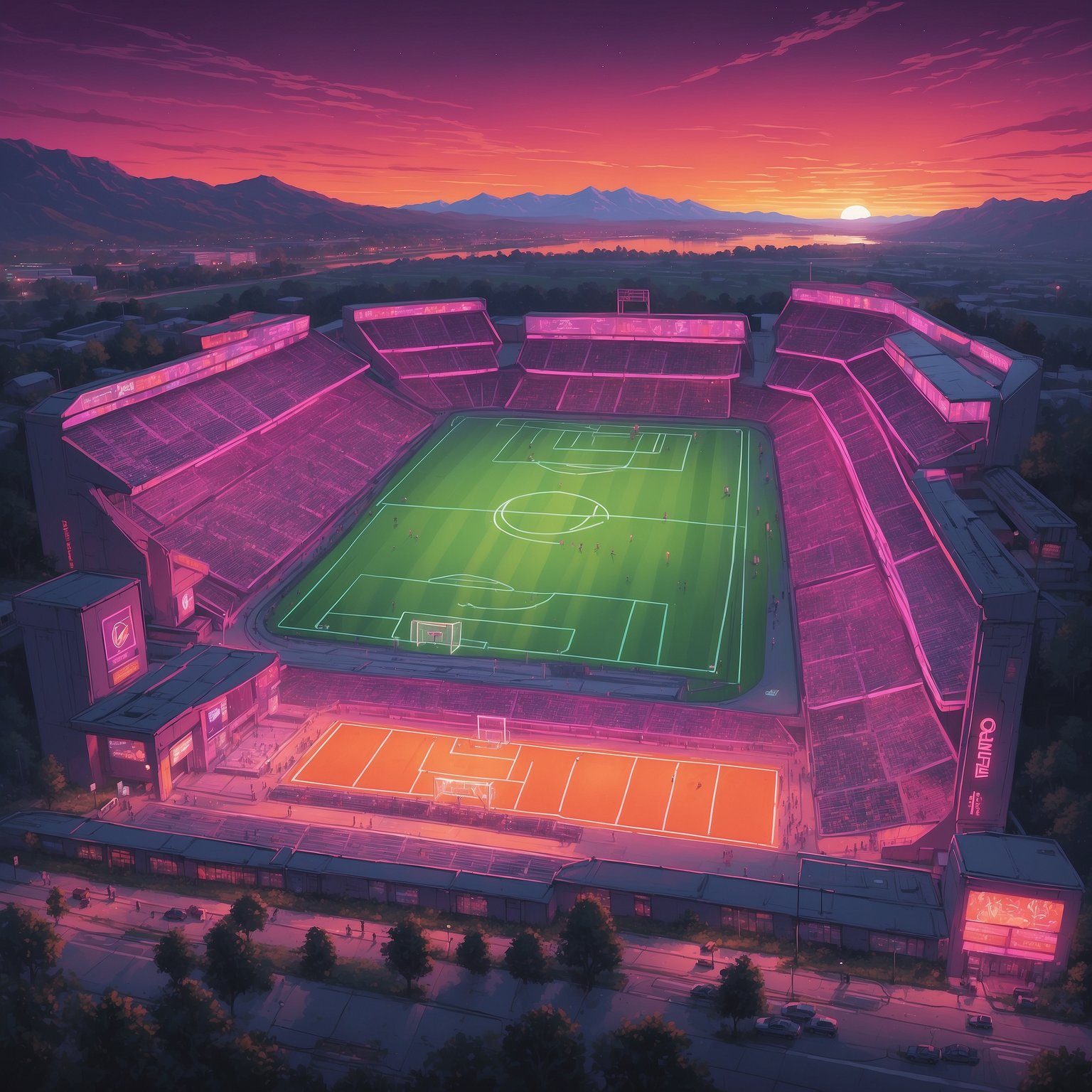 Virginia Tech Engineers Groundbreaking “Win Streak Termination” with One Lucky Goal Against ETSU - painting of Virginia Tech Hokies soccer venue
