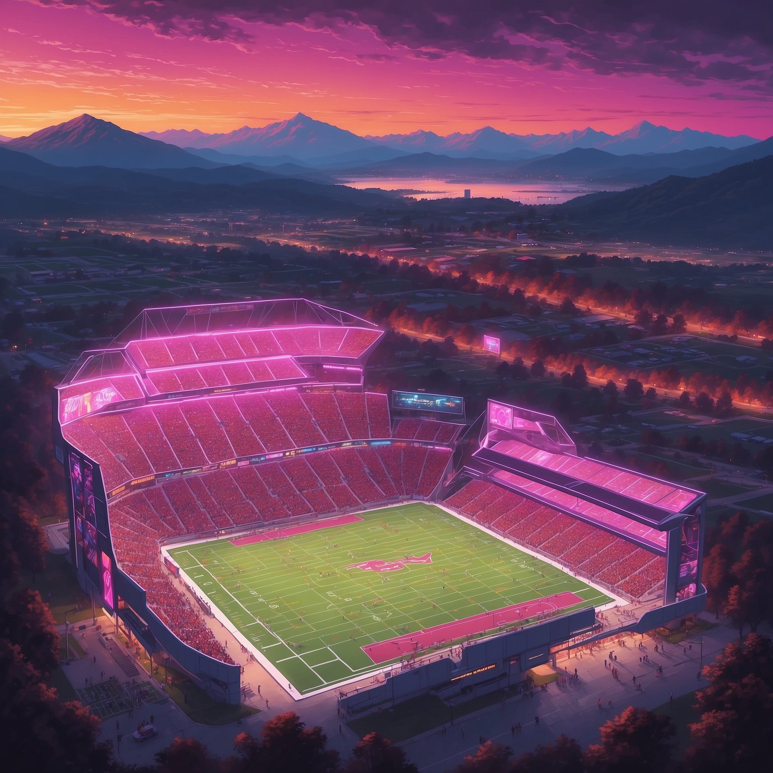 Virginia Tech Set to Solve Offensive Woes by Recruiting Oregon’s Young “Spreadsheet Magician” Will Stein - painting of Virginia Tech Hokies Football venue