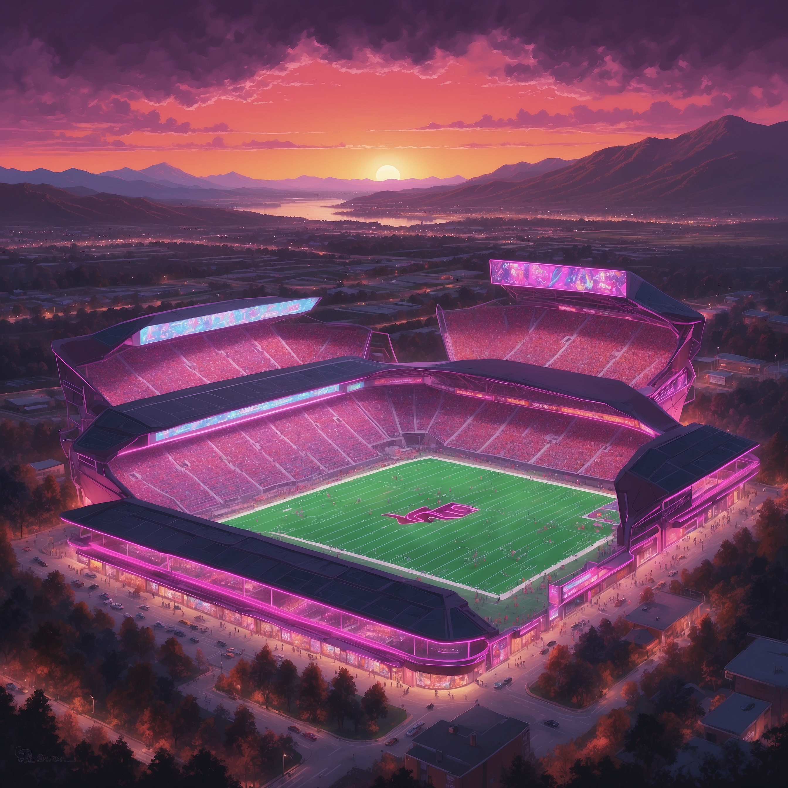 Virginia Tech to Replace One Head Coach with Entire Group of Five Because, Why Not? - painting of Virginia Tech Hokies football venue