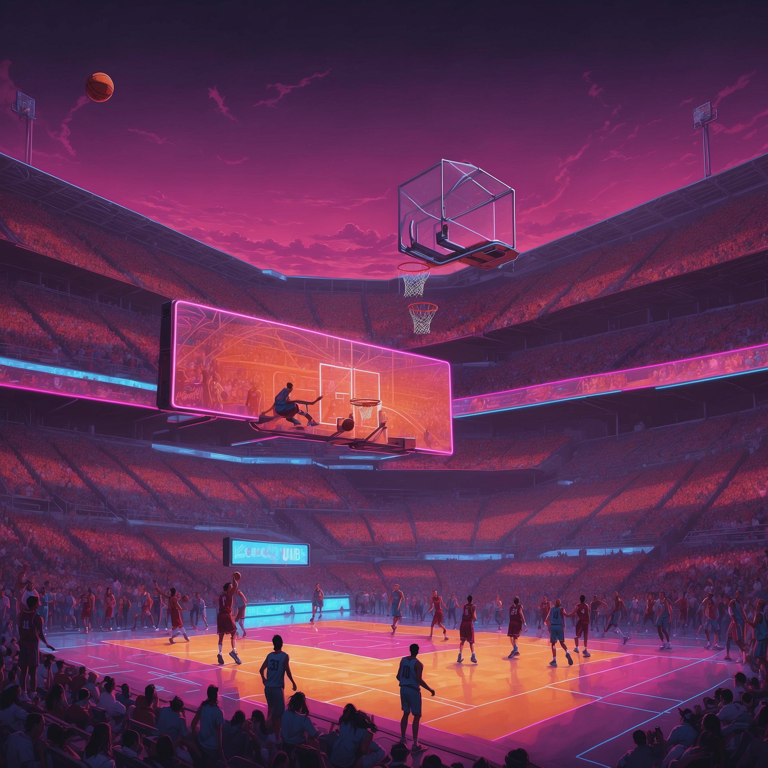 Virginia Tech Trio Holds Press Conference to Confirm They’re Still Alive and Still Wearing Jerseys - painting of Virginia Tech Hokies basketball venue