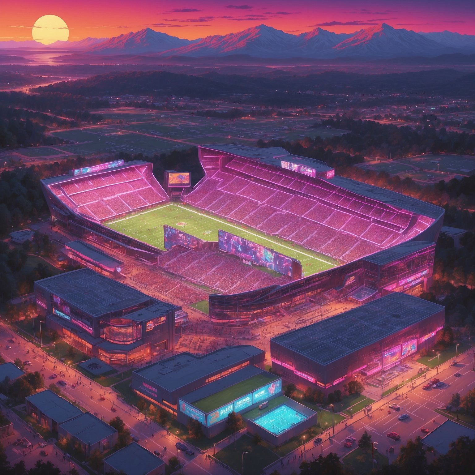 Virginia Tech’s Phantom Redshirt Hires High-Powered Lawyer to Turn Sitting Out into Courtroom Drama - painting of Virginia Tech Hokies football venue