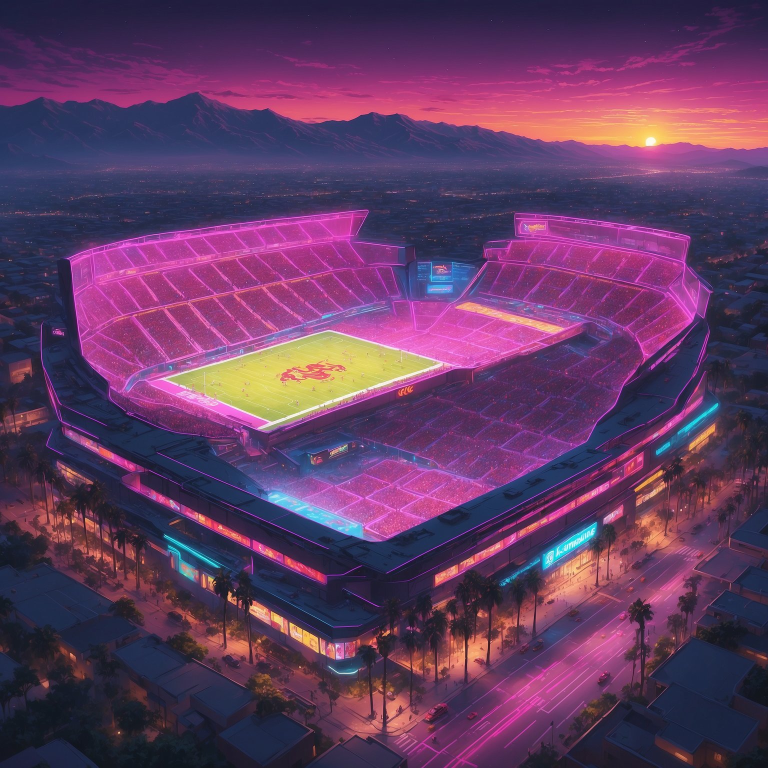 USC’s Defensive Backs Launch Crowd-Sourcing Campaign to Stop Opponents’ Passes by 2025 - painting of USC Trojans football venue