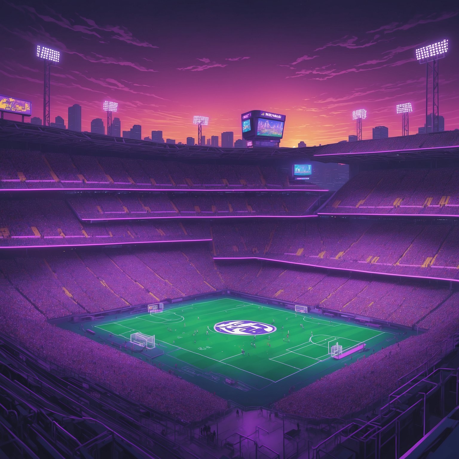 In a Stunning Plot Twist, LSU’s Soccer Tigers Finally Nab Prime-Time SEC Spotlight—Missouri Tigers to Pretend They Know Footwork - painting of LSU Tigers soccer venue