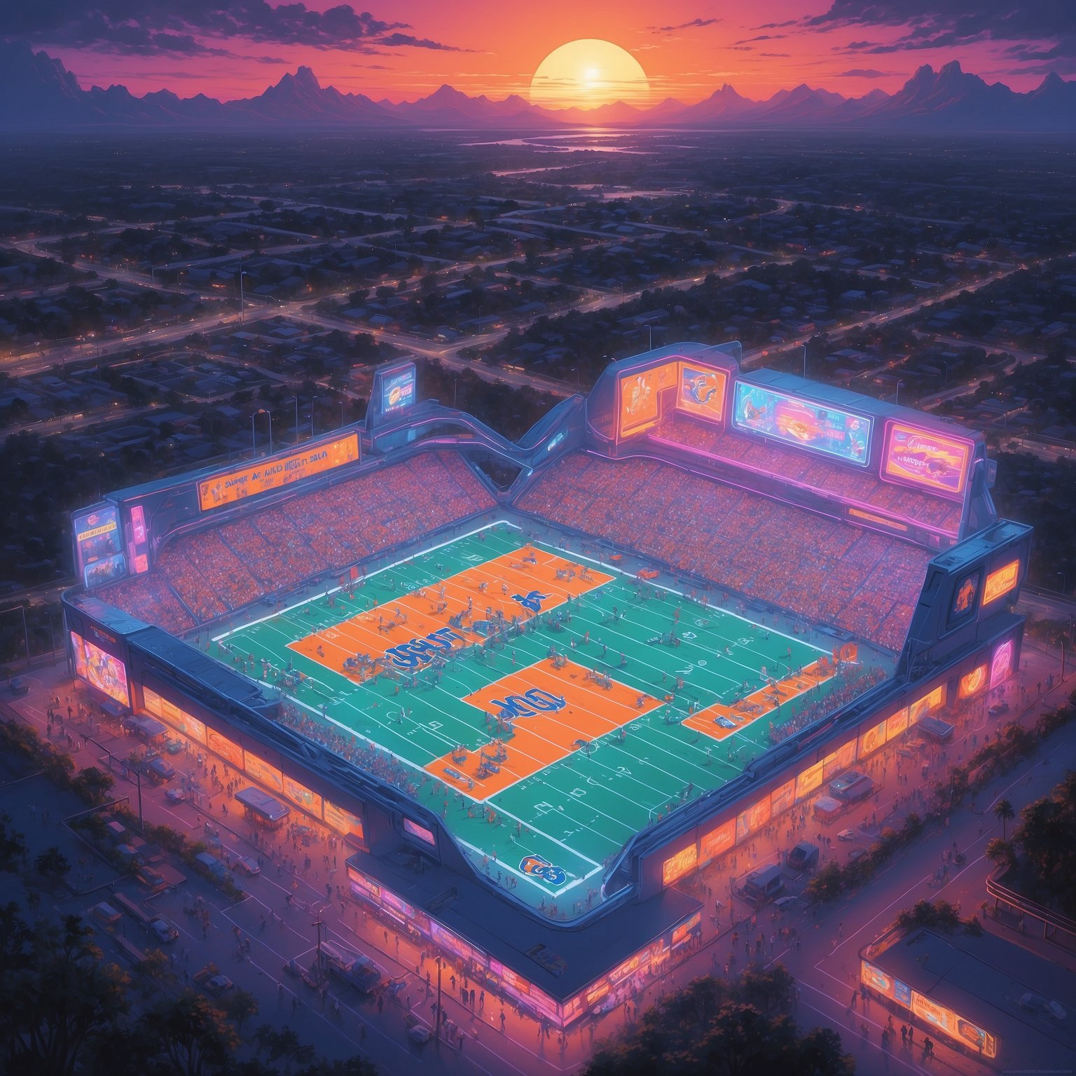 Gators Hand Playbook to Freshman CB, Pray He Remembers Which End Zone to Defend - painting of Florida Gators football venue