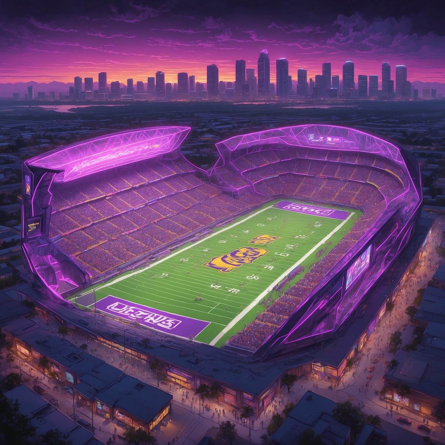 LSU Fans Thrilled As Texas-Born Offensive Lineman Finally Gives Injury Update Other Than “Ow” - painting of LSU Tigers football venue