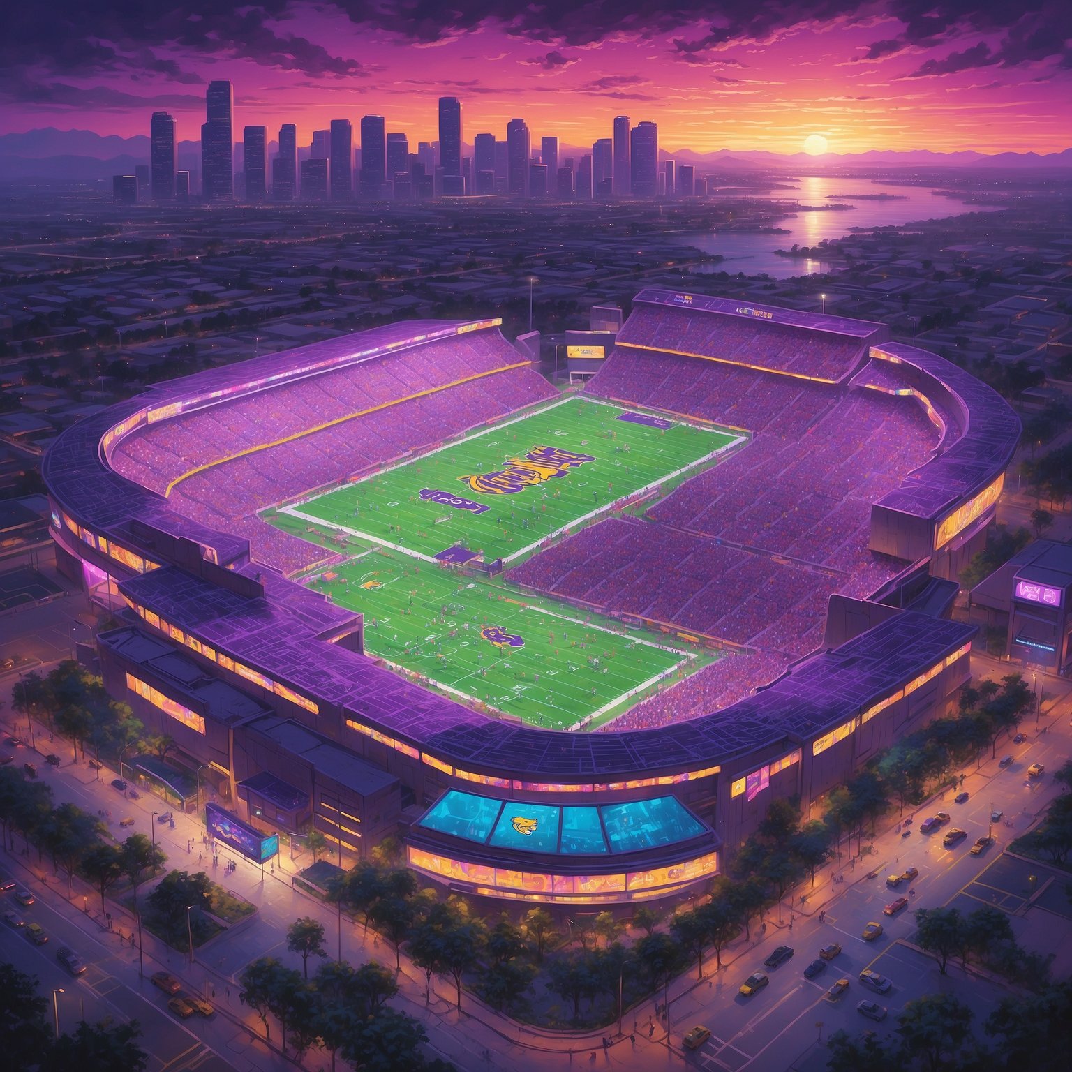 Five-Star LSU Football Prospect Opts for SEC Foe’s VIP Tour Over Bayou Homecoming - painting of LSU Tigers football venue