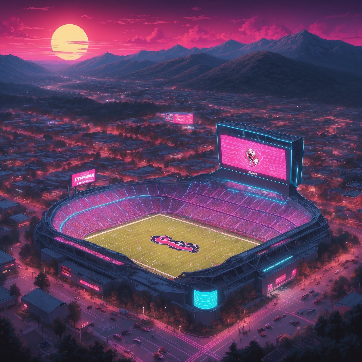 Georgia Bulldogs: Wins, Rankings & Injuries Roundup - painting of Georgia Bulldogs football venue