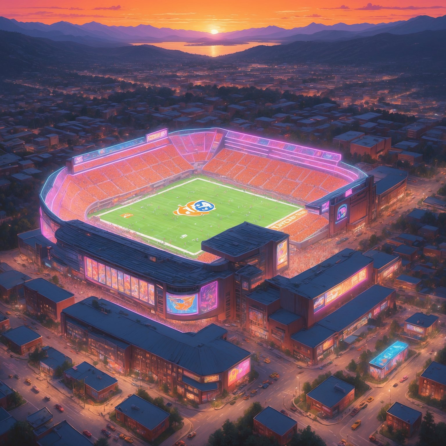 Vols Insider: Recruits, Returns, and Heupel’s Hot Takes - painting of Tennessee Volunteers football venue