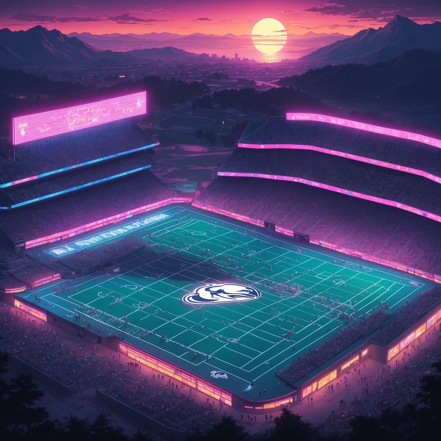 Penn State Sports: Recruiting Triumphs & Broadcast Busts - painting of Penn State Nittany Lions football venue