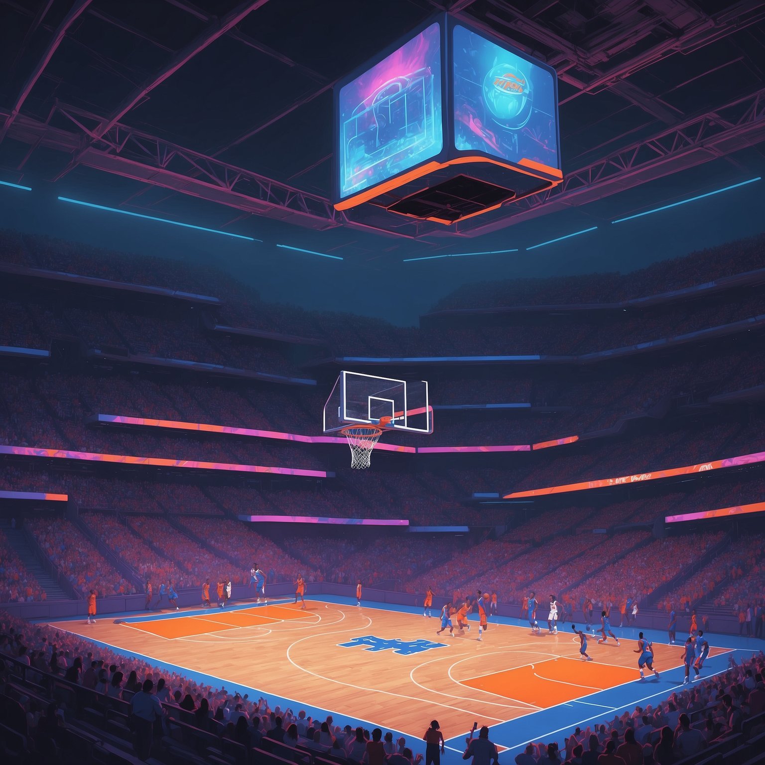 Gators Slotted No. 2 in ESPN's Preseason Poll - painting of Florida Gators basketball venue