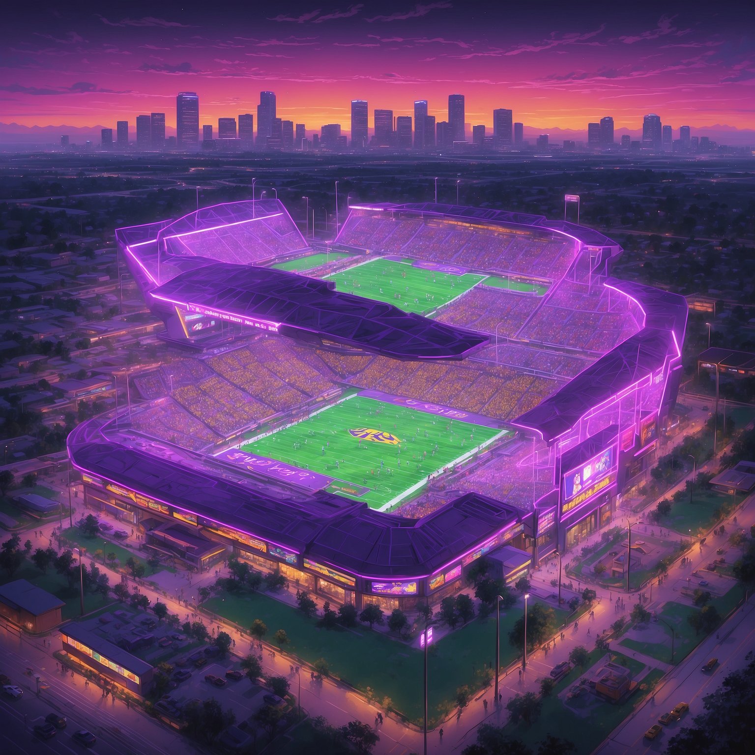 AP Poll Descends into Anarchy as LSU Tigers Trip in Oxford, Ducks and Tide Exploit the Chaos - painting of LSU Tigers football venue