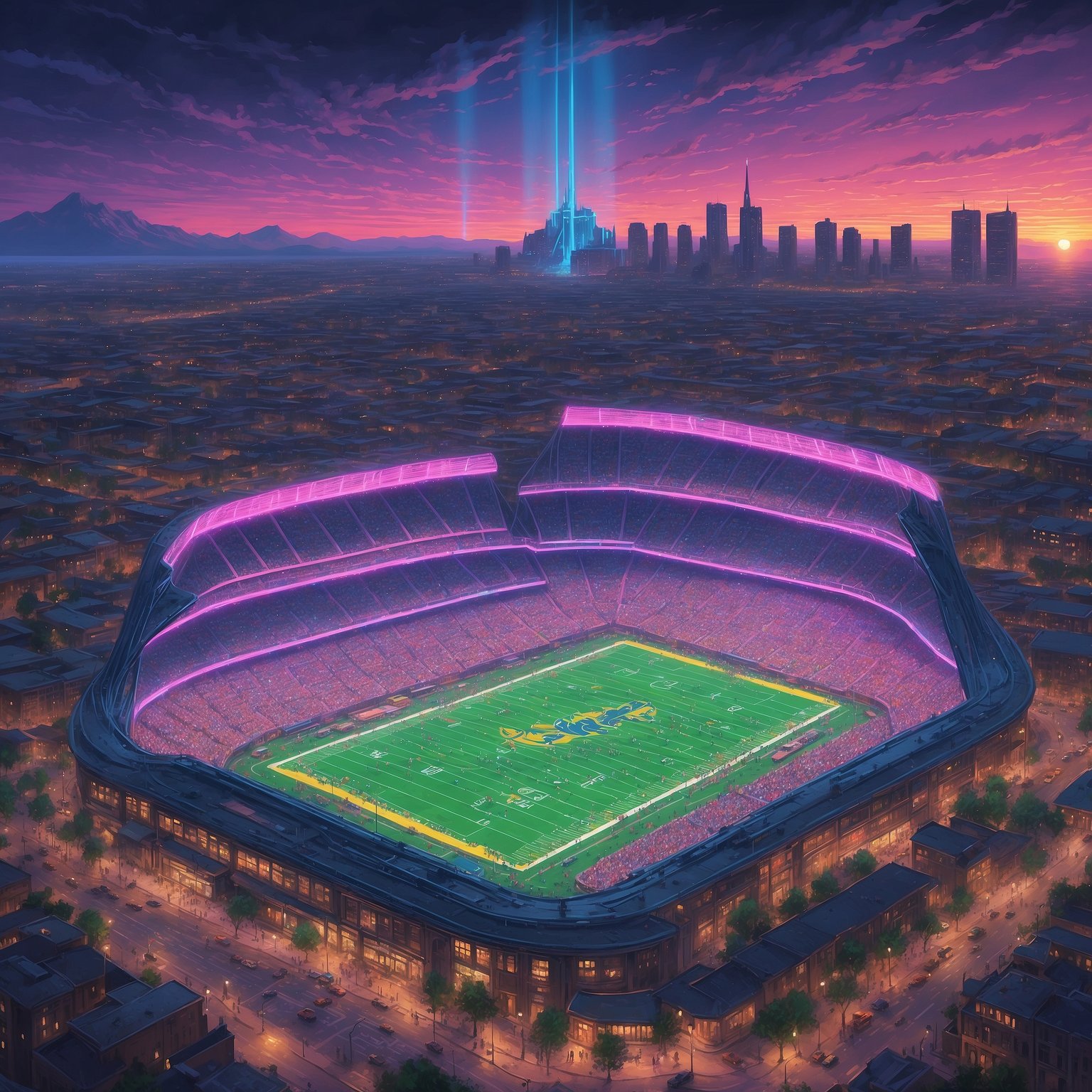 Irish Injury Scares and Upset Fears - painting of Notre Dame Fighting Irish football venue