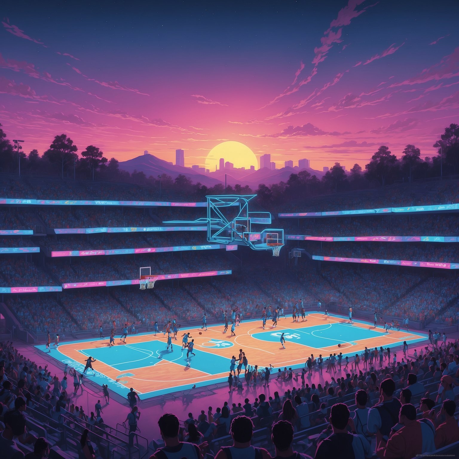 Sean May Revamps UNC’s Big Men Legacy - painting of North Carolina Tar Heels basketball venue