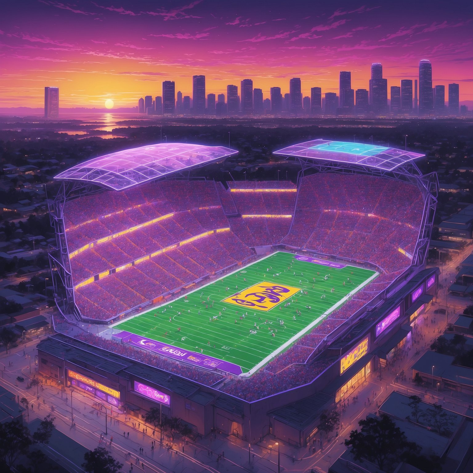 LSU Tigers Face Injuries Ahead of SEC Showdown - painting of LSU Tigers football venue