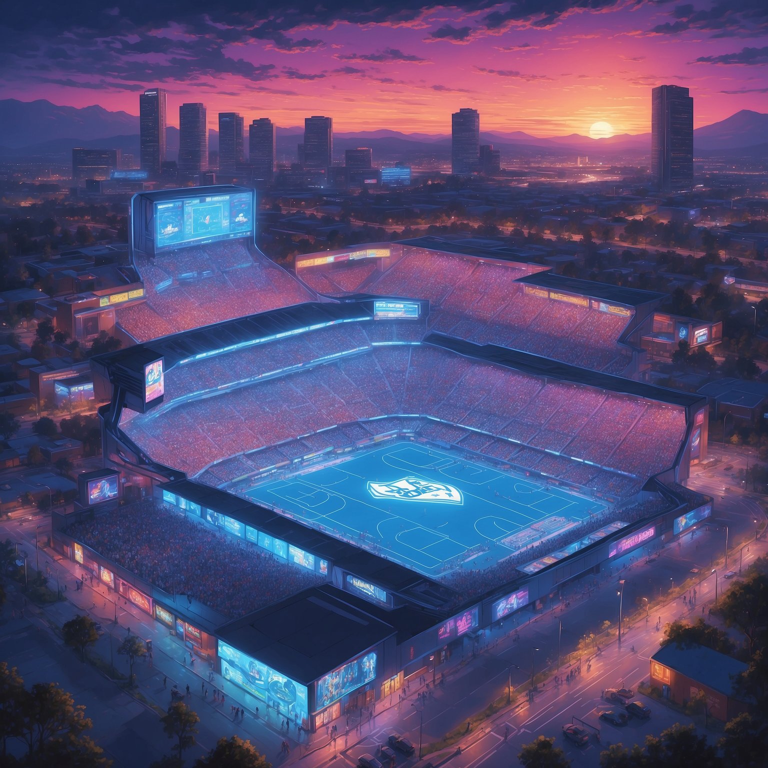 Duke’s Defense: Pressure Play and Perilous Coverage - painting of Duke Blue Devils football venue