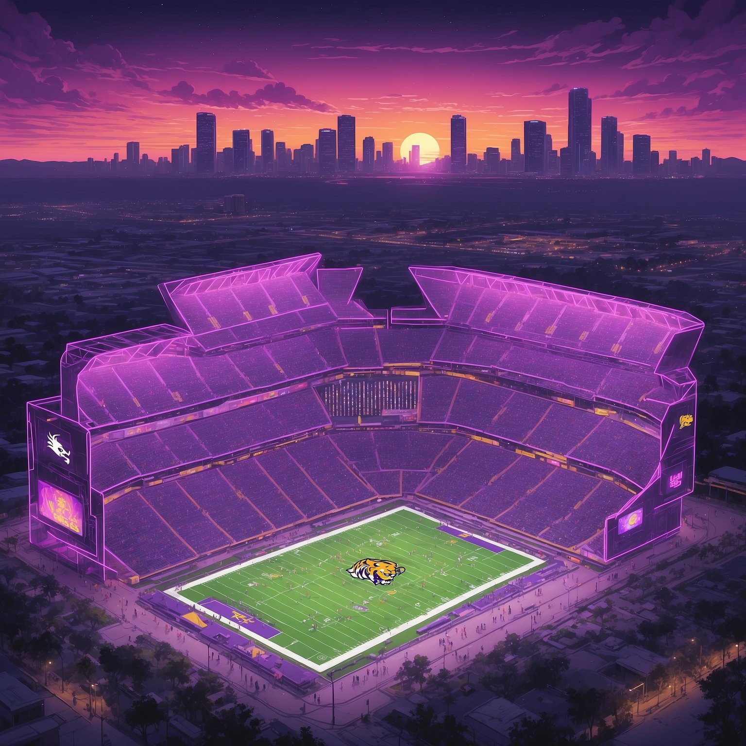ESPN’s FPI Shrugs Off LSU’s First Loss, Promises To Keep Predicting Like A Hangover-Stricken Fortune Teller - painting of LSU Tigers football venue