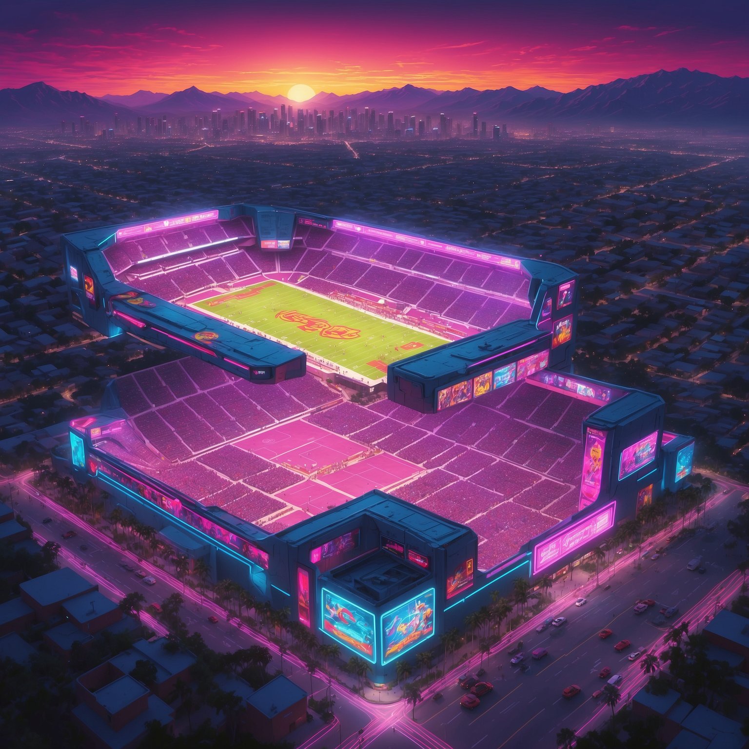 USC Trojans: Upsets, Culture & Betting Shock - painting of USC Trojans football venue