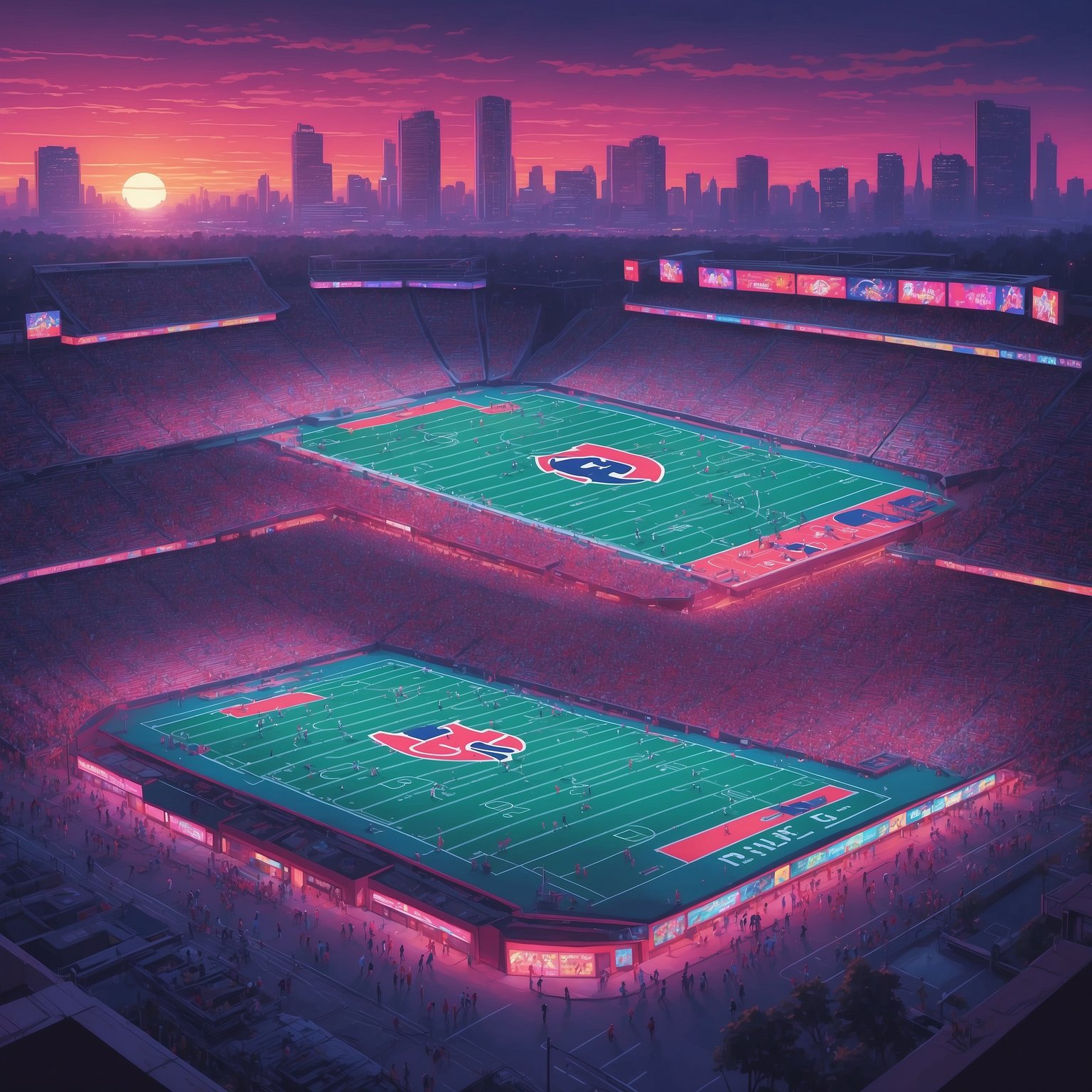 Rebels' Wild Ride: Poll Drama and GameDay Invasion - painting of Ole Miss Rebels football venue