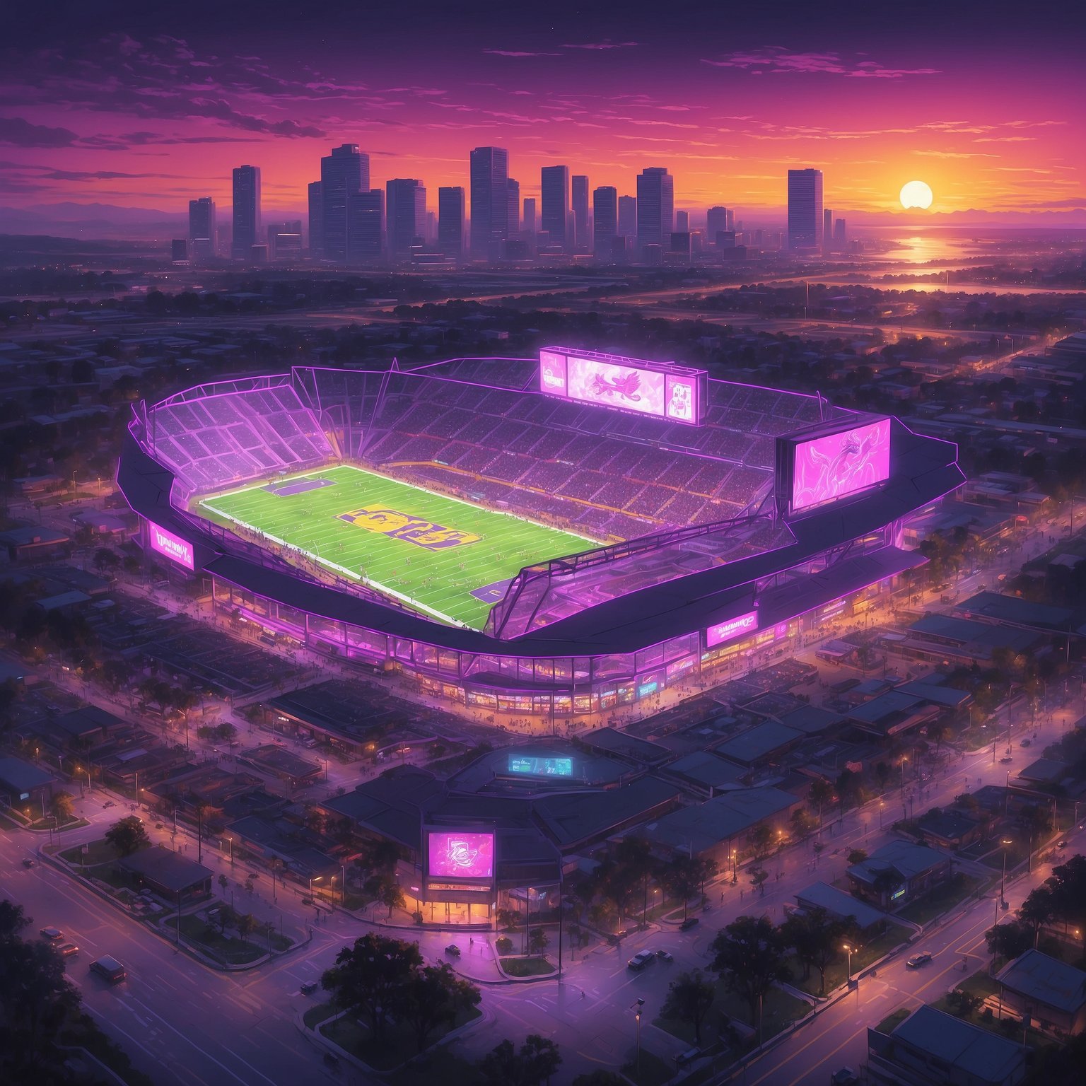 LSU’s Ups and Downs: Polls, Power Index, and Betting Lines - painting of LSU Tigers football venue