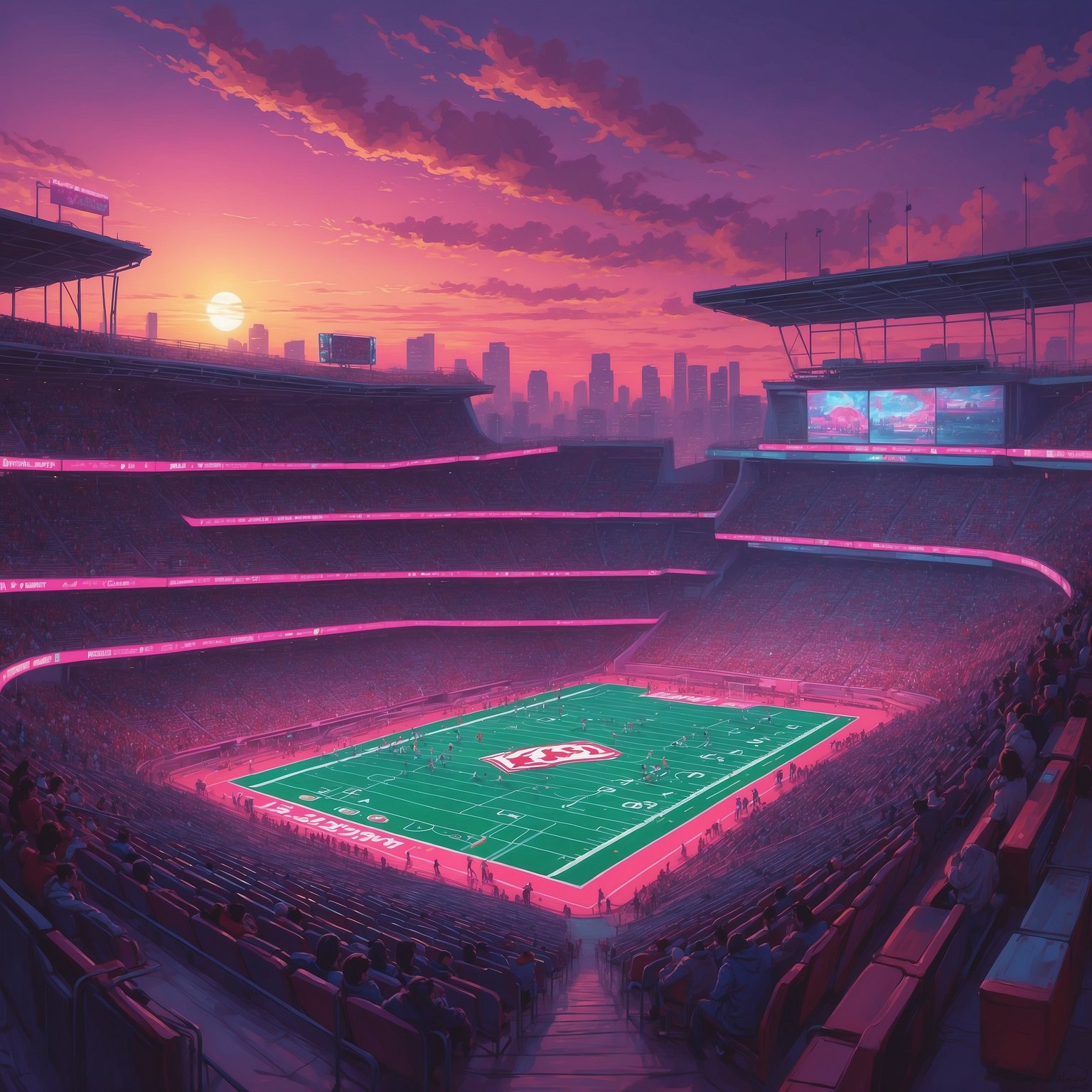 Badger Recruit Bails After Iowa Smackdown - painting of Wisconsin Badgers football venue