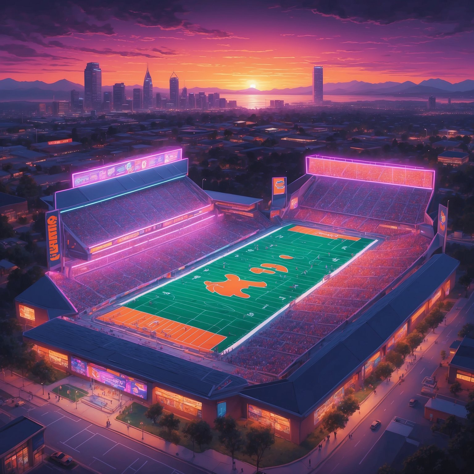 Tigers’ Triumphs: From KenPom Jitters to BC Blitz - painting of Clemson Tigers football,basketball venue