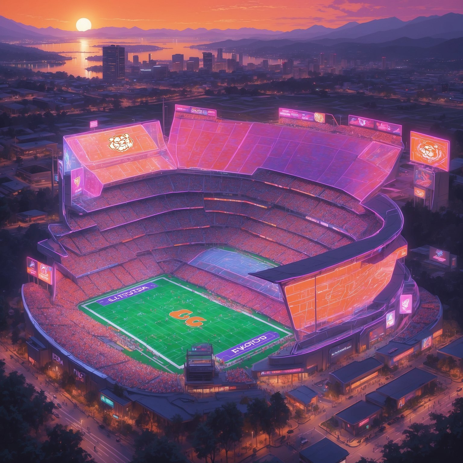 Swinney’s Ankle Outlook: Klubnik’s Return Looms Large - painting of Clemson Tigers football venue
