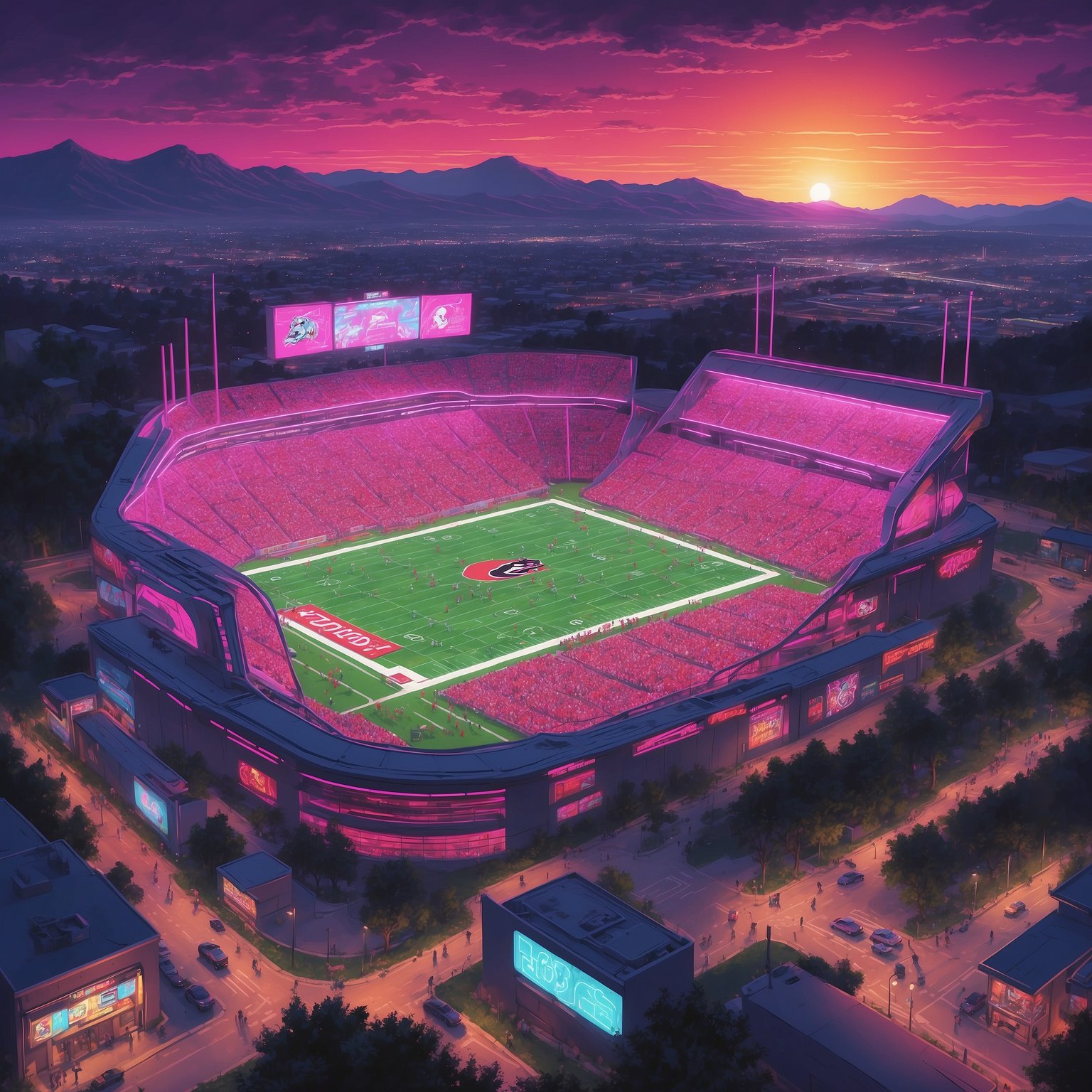 Bulldogs’ Recruiting Flip and Betting Frenzy - painting of Georgia Bulldogs football venue