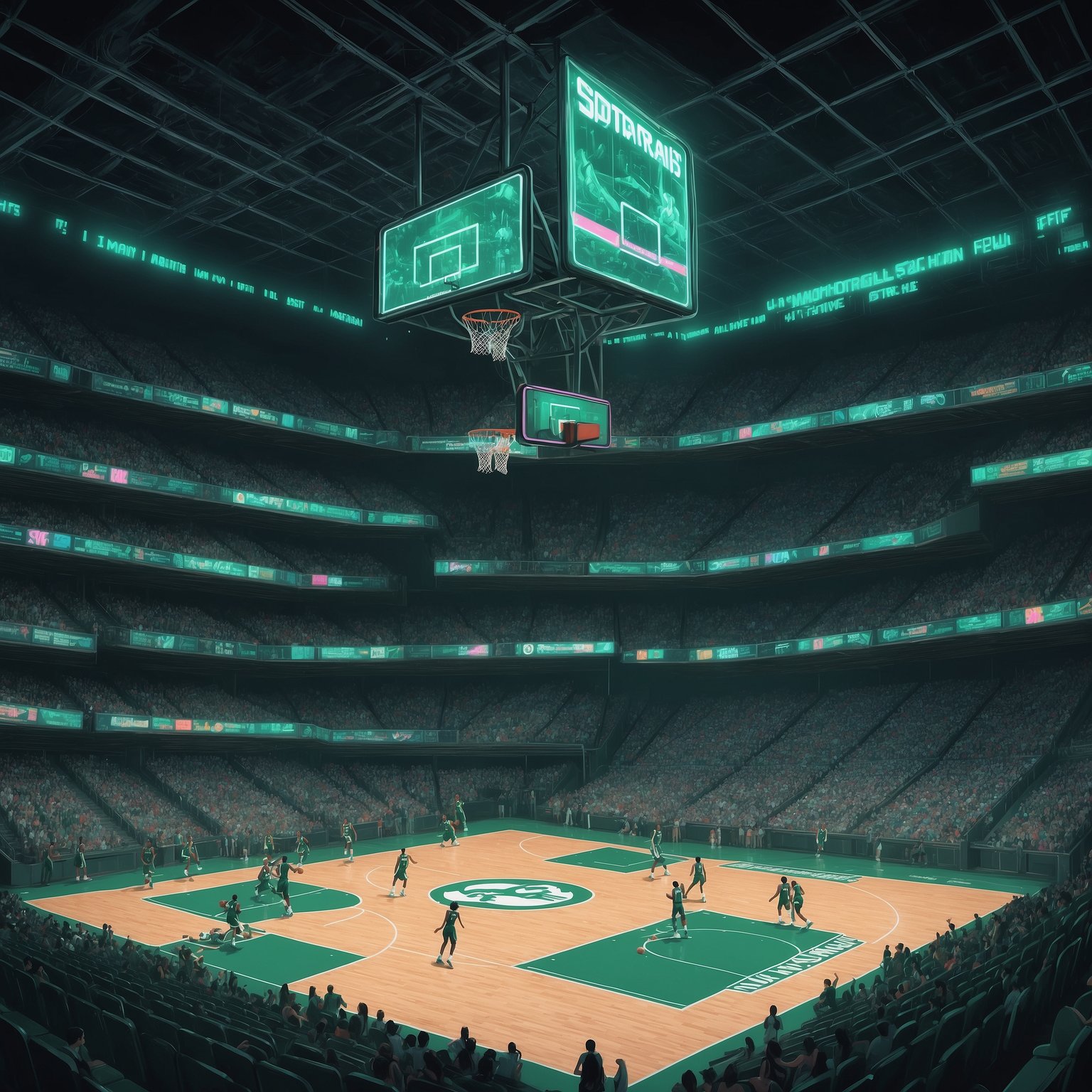 Spartan Basketball: Rising Recruits and Season Hopes - painting of Michigan State Spartans basketball venue
