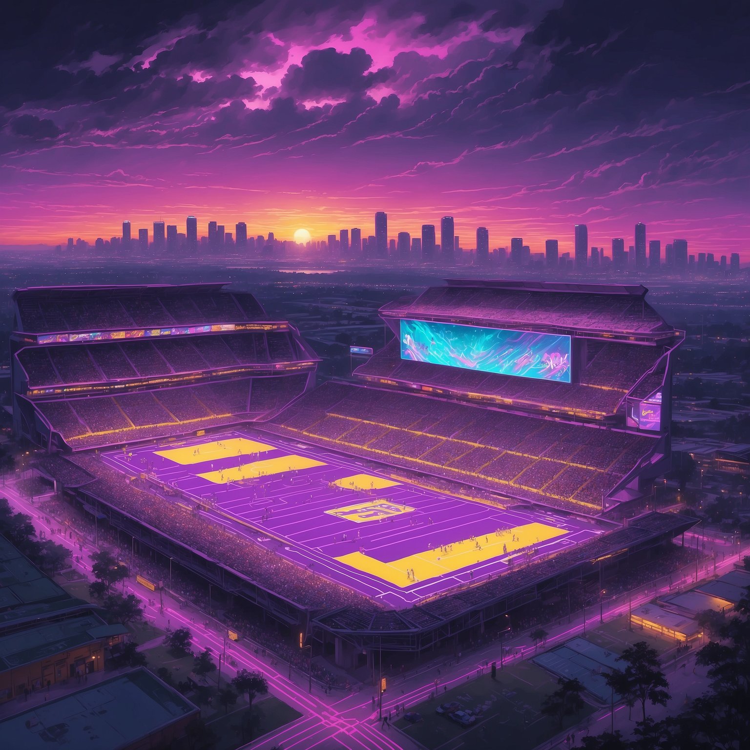 LSU’s Offense Declared National Calamity Zone: Five Shocking Stats Land It in Worst-in-America Hall of Shame - painting of LSU Tigers football venue