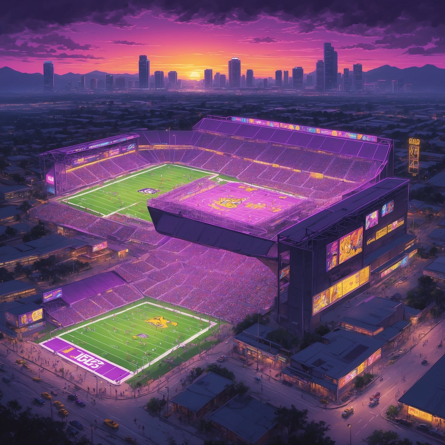 Louisiana’s No. 1 High School Hulk Turns Head at SEC Rival After Spotting Better Hand Sanitizer - painting of LSU Tigers football venue