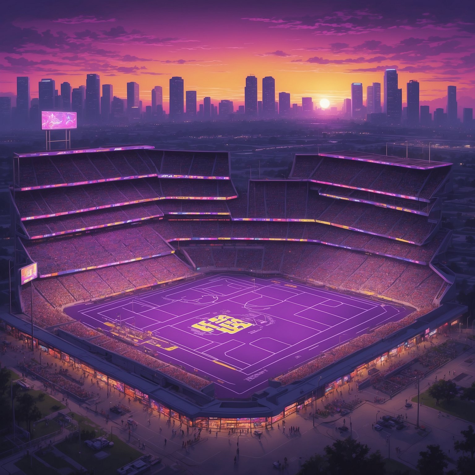 LSU Graduates Hijack MLB Playoffs in Epic “I Told You So” Moment - painting of LSU Tigers baseball venue