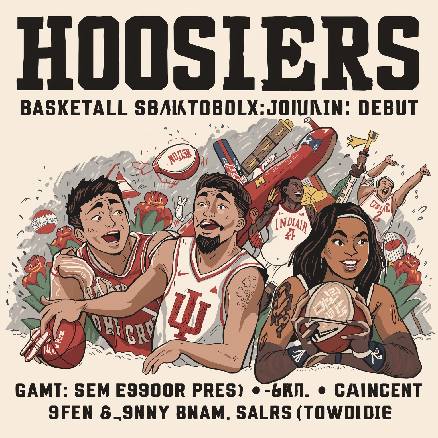 Hoosiers' Surge: Offseason Prep to Exhibition Debut - painting of Indiana Hoosiers basketball venue