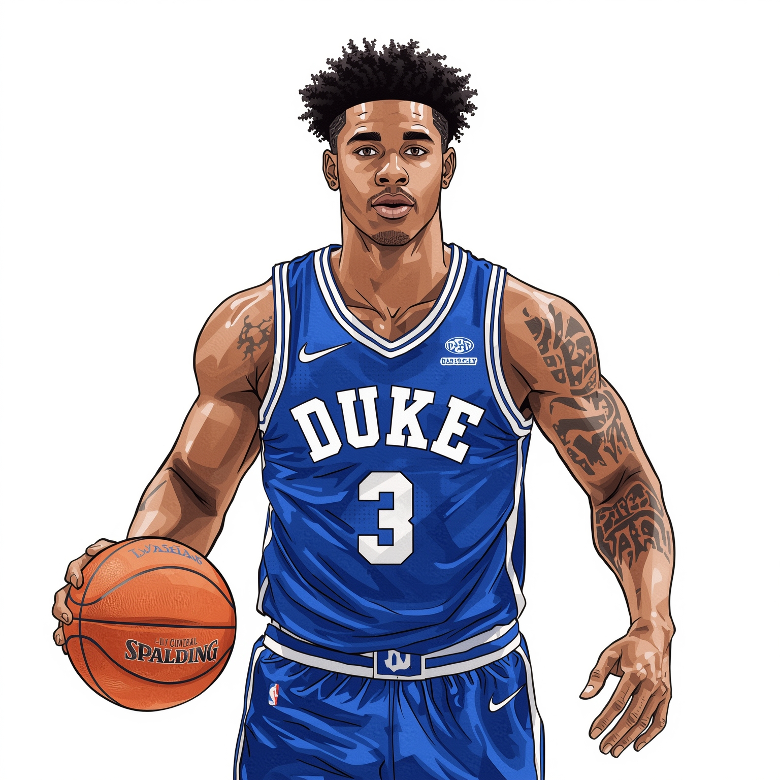 Isaiah Evans Ready to Ignite Duke’s Offense - painting of Duke Blue Devils basketball venue