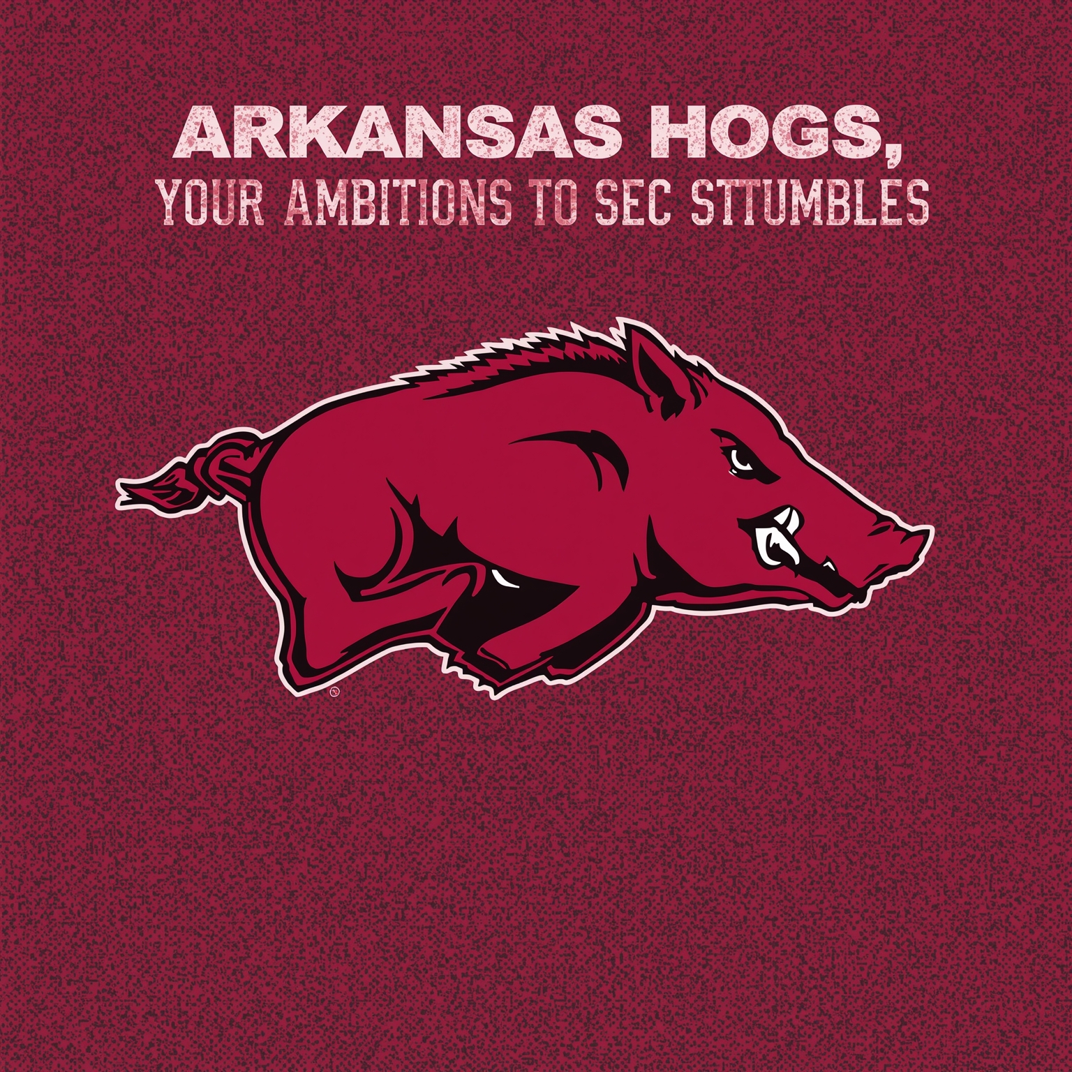 Arkansas Hogs: From MLB Ambitions to SEC Stumbles - painting of Arkansas Razorbacks baseball, football venue
