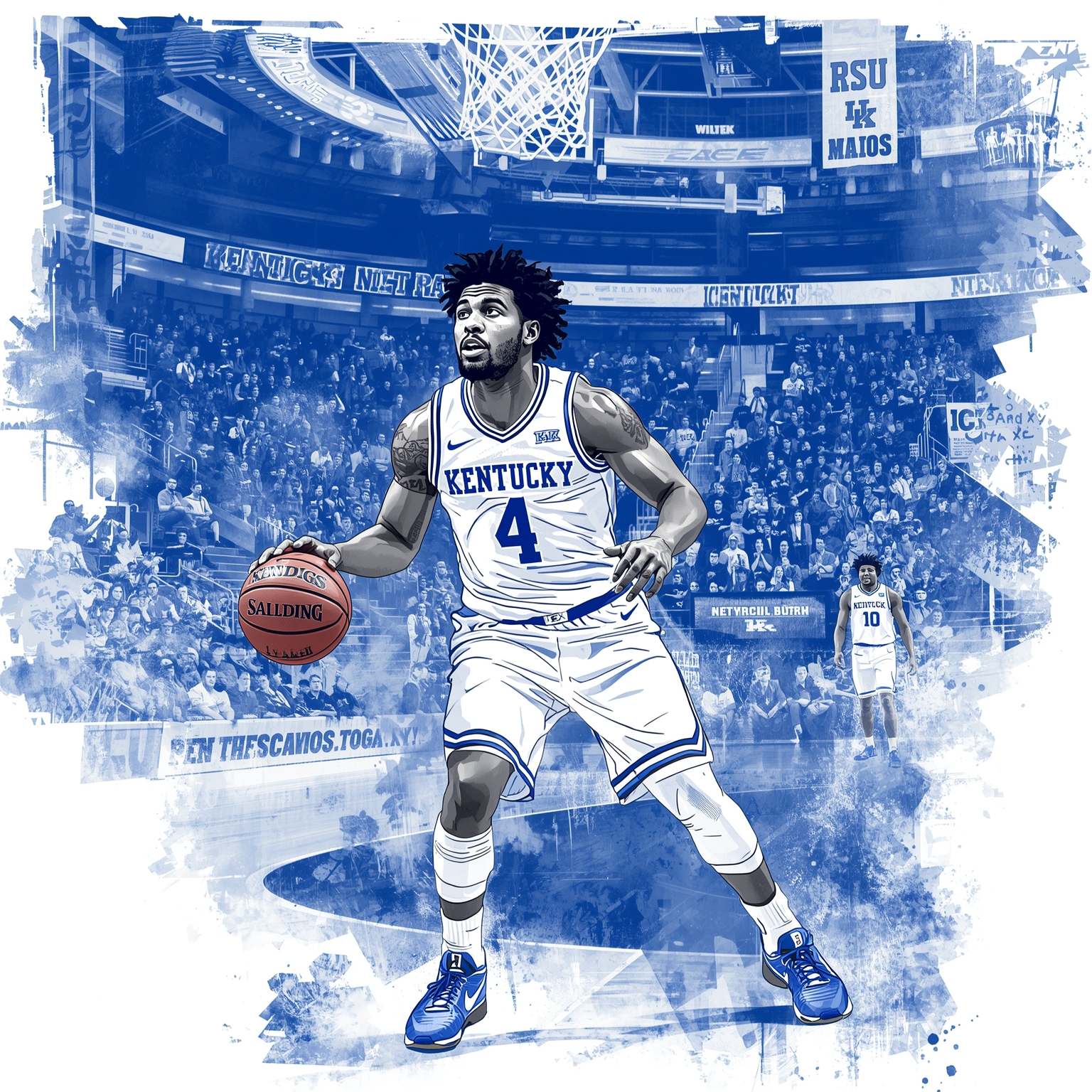 Blind Spots and ACL Setbacks in Kentucky Basketball - painting of Kentucky Wildcats basketball venue