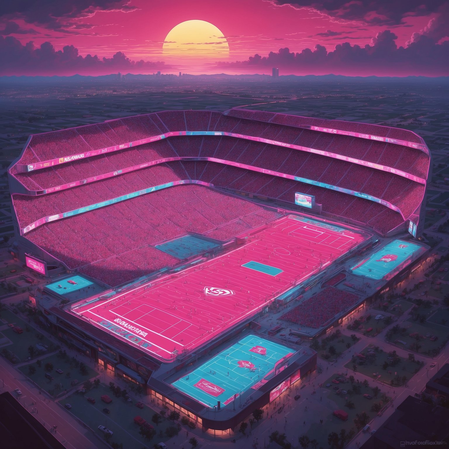 Sooners Sure This Is the Year Javonnie Gibson’s Leg Stops Being a Drama Queen and Starts Catching Footballs - painting of Oklahoma Sooners football venue