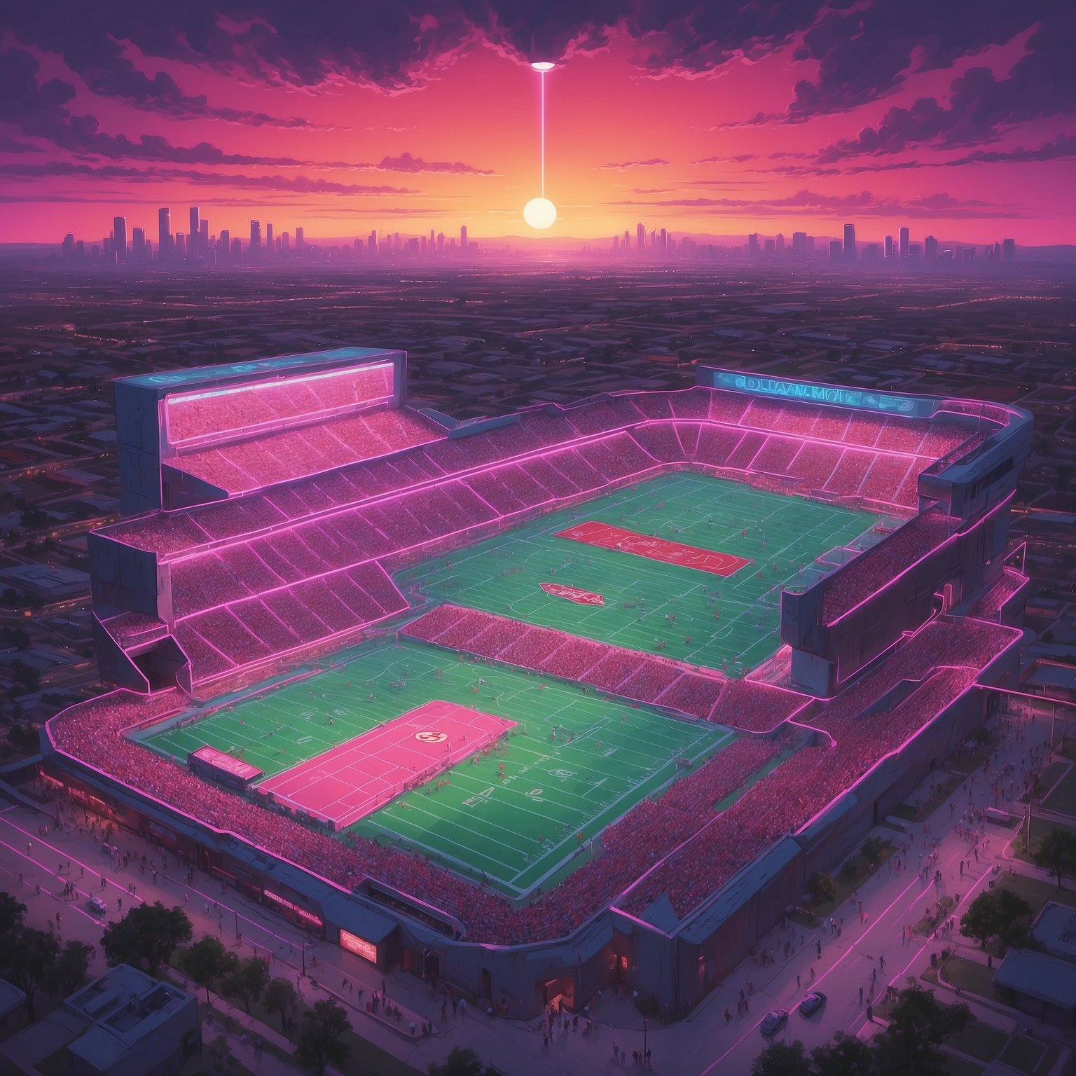 Oklahoma Unveils Mind-Blowing Strategy: Coaches and Scouts Actually Talk to Each Other - painting of Oklahoma Sooners football venue