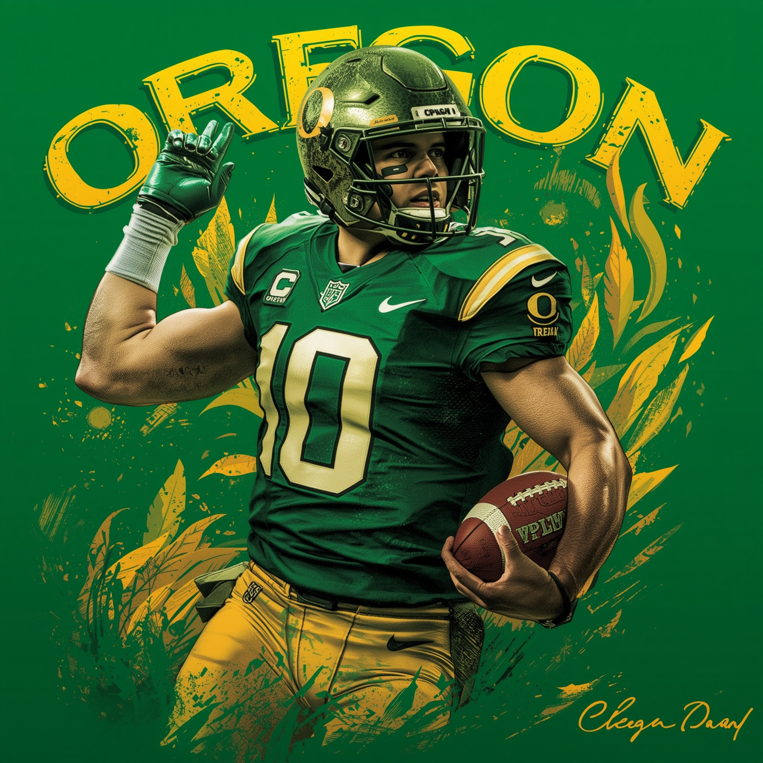 Ducks Dominate in NBA Debuts and QB Photo Frenzy - painting of Oregon Ducks football,basketball venue