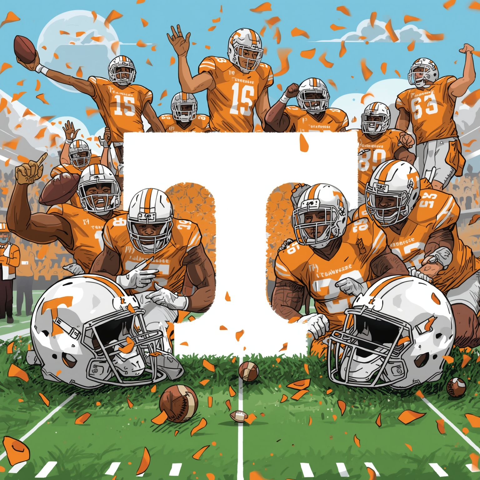 Vols Injury Woes and Vitello’s Giant Contract - painting of Tennessee Volunteers football, baseball venue