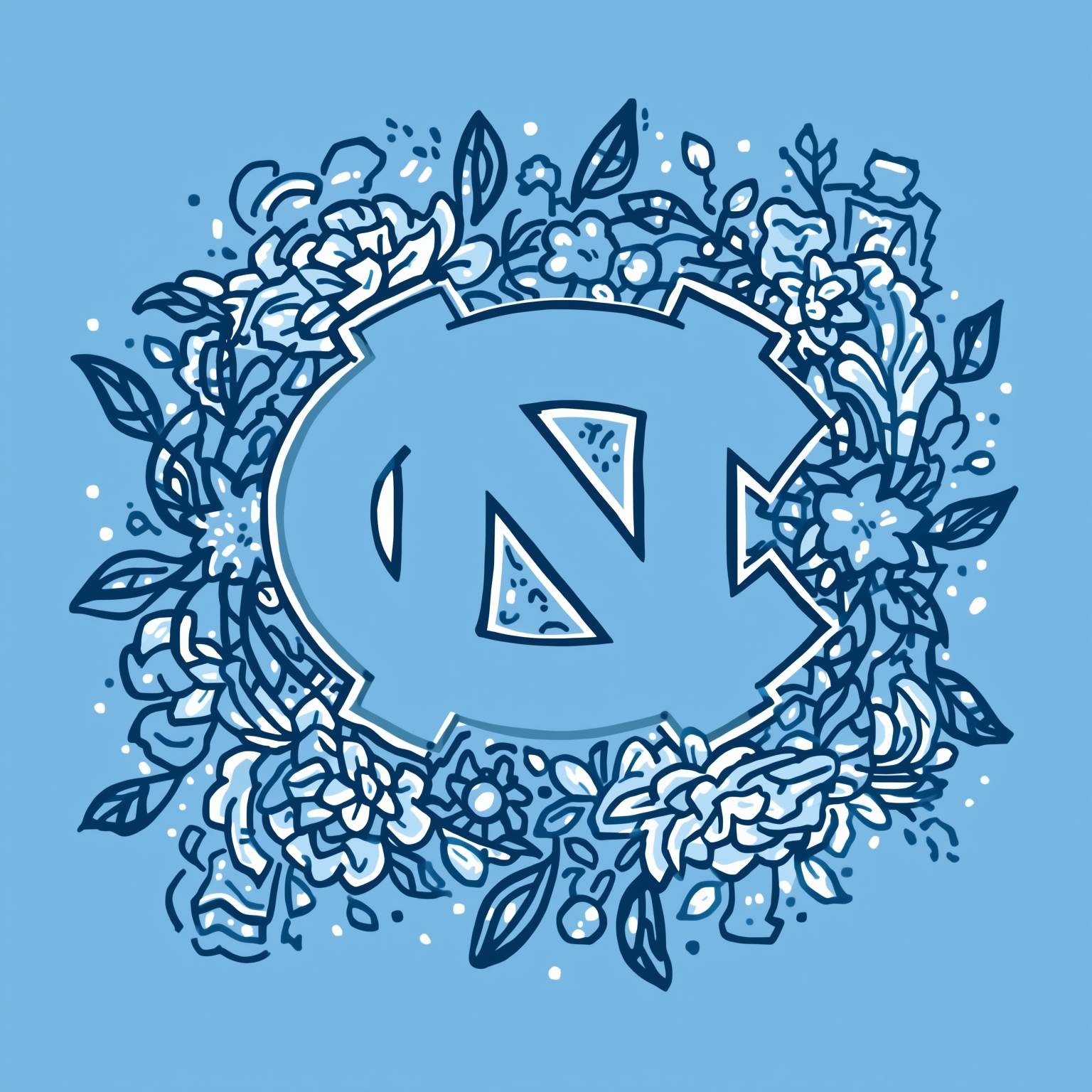Tar Heels’ Near Misses and Bounce-Back Bid - painting of North Carolina Tar Heels football,basketball venue