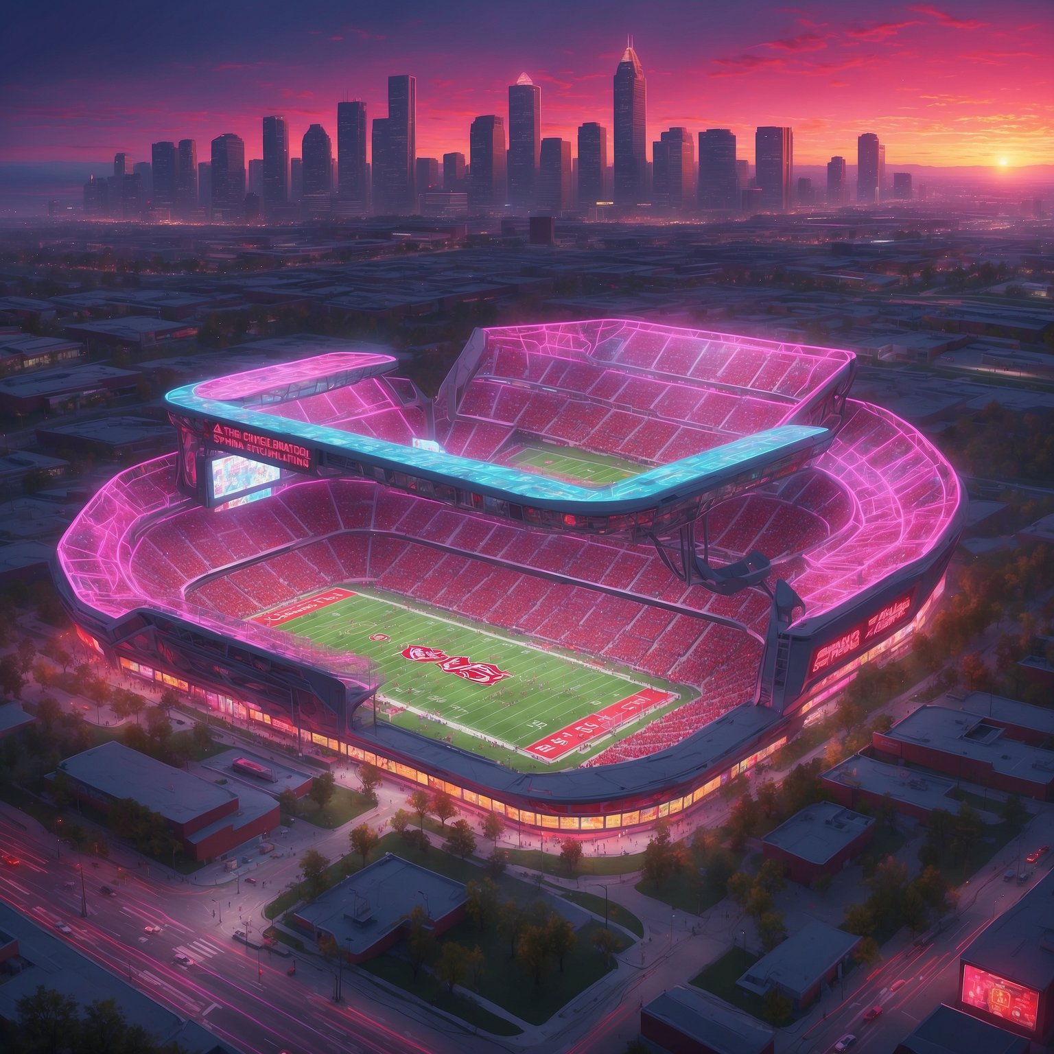Ohio State Tackle Declares Himself a Human Brick Wall, Opposing Defenders Petition for Refund - painting of Ohio State Buckeyes football venue