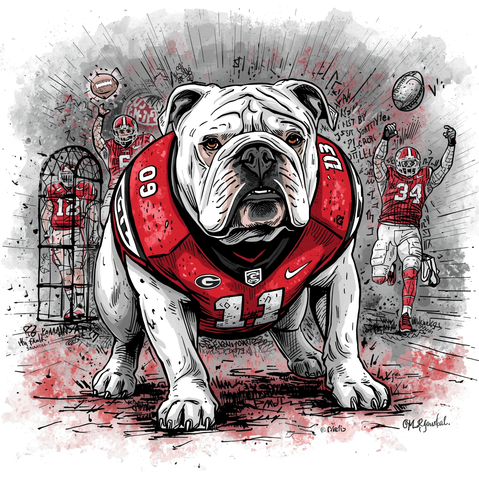 Georgia Bulldogs’ Playoff Path and Ranking Drama - painting of Georgia Bulldogs football venue