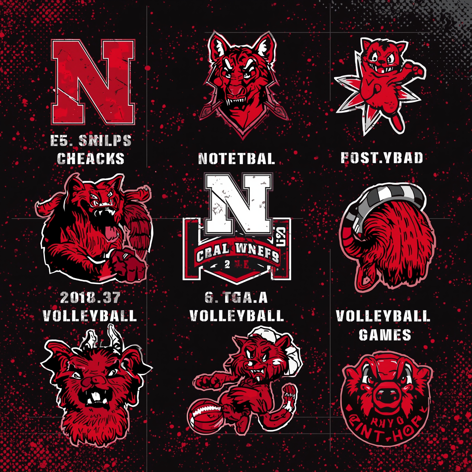 Husker Dominance: Volleyball Sweep & Bowl Recap - painting of Nebraska Cornhuskers football,volleyball venue