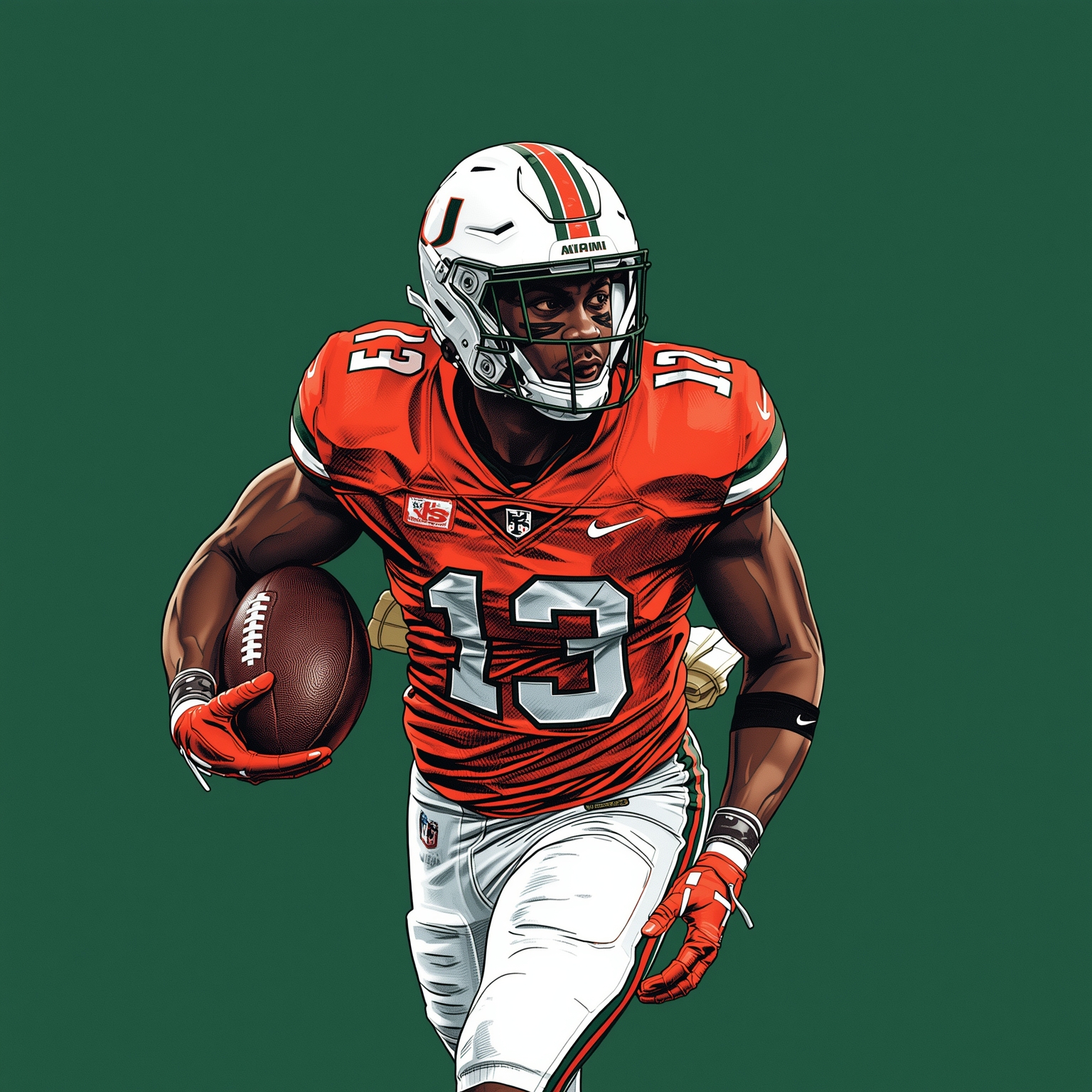 Hurricanes Recruit and Revamp on the Gridiron - painting of Miami Hurricanes football venue