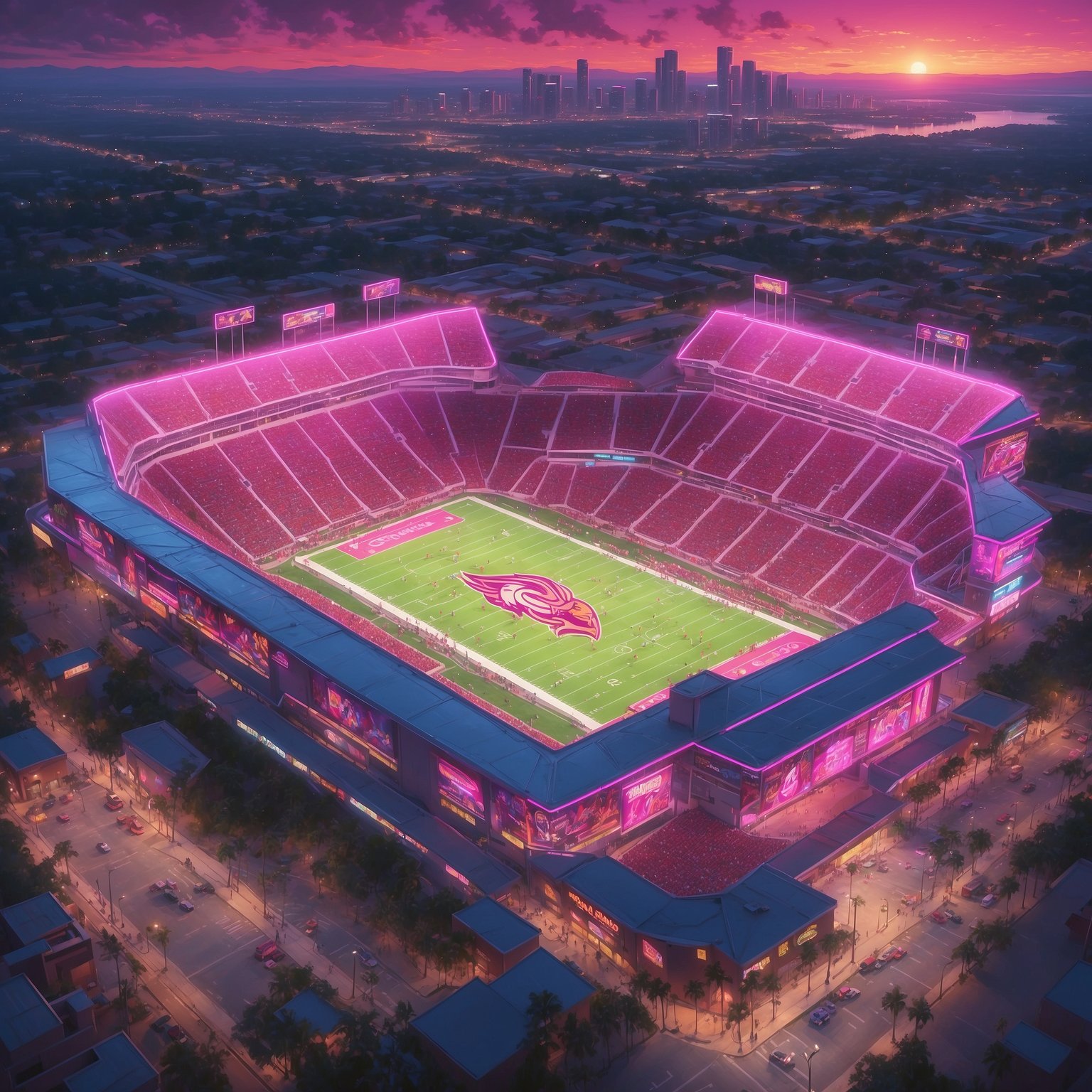 FSU Coach Announces LB’s Recovery “Proceeding at Optional Pace,” Reports Miracle Protein Shake as Key Ingredient - painting of Florida State Seminoles football venue