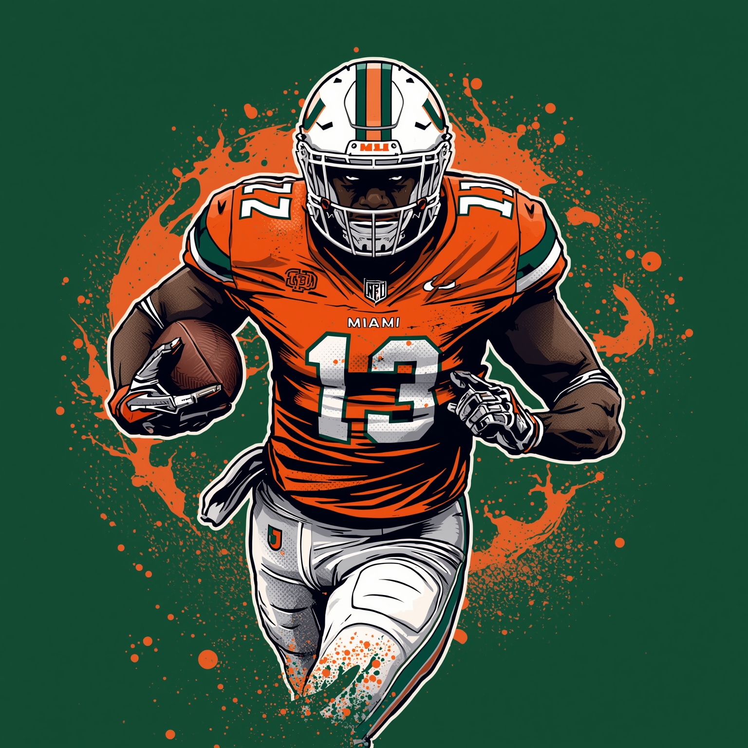 Miami Football: SMU Showdown and Thorpe Award Race - painting of Miami Hurricanes football venue