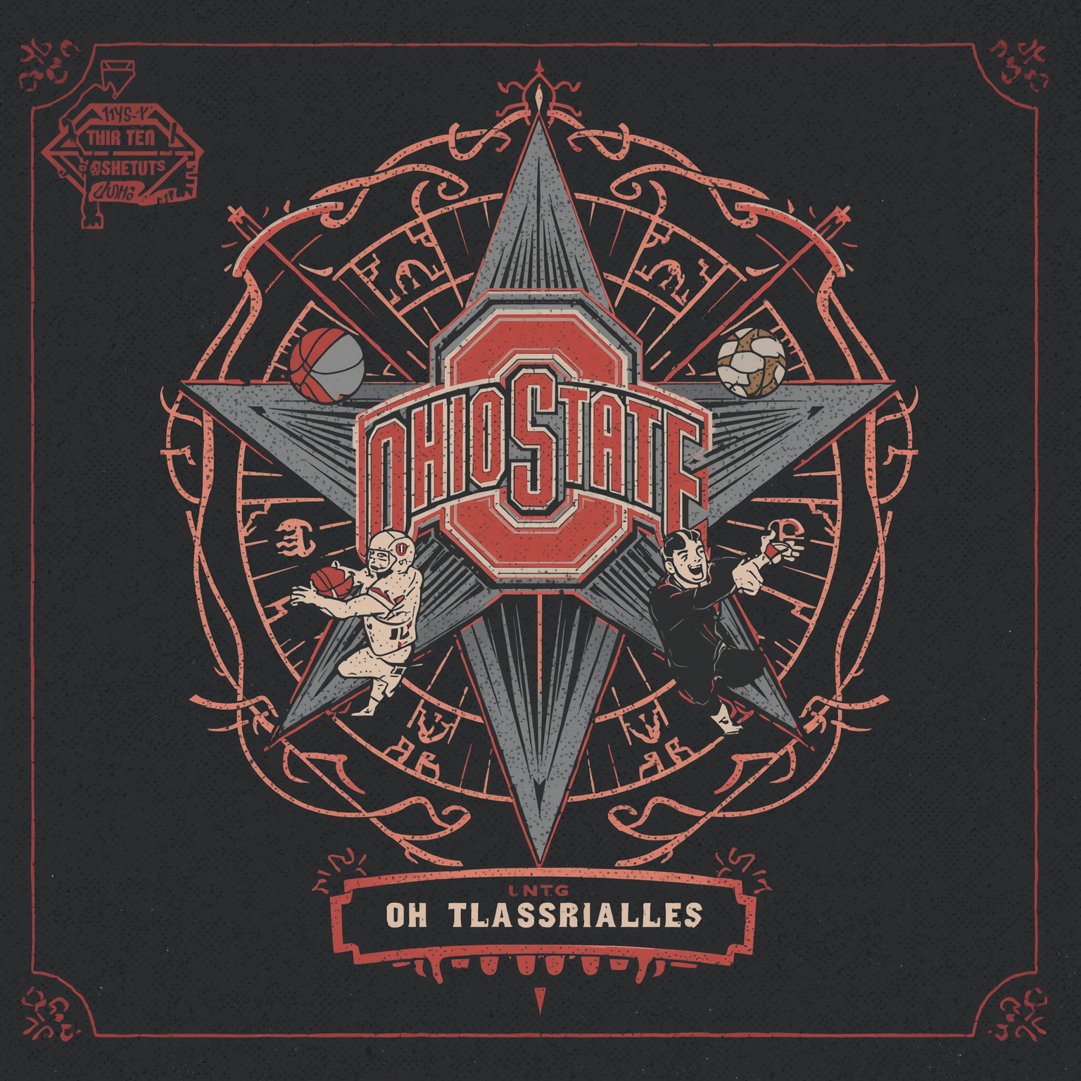 Big Ten Shakeups & Christoph Tilly’s Buckeye Quest - painting of Ohio State Buckeyes football, basketball venue