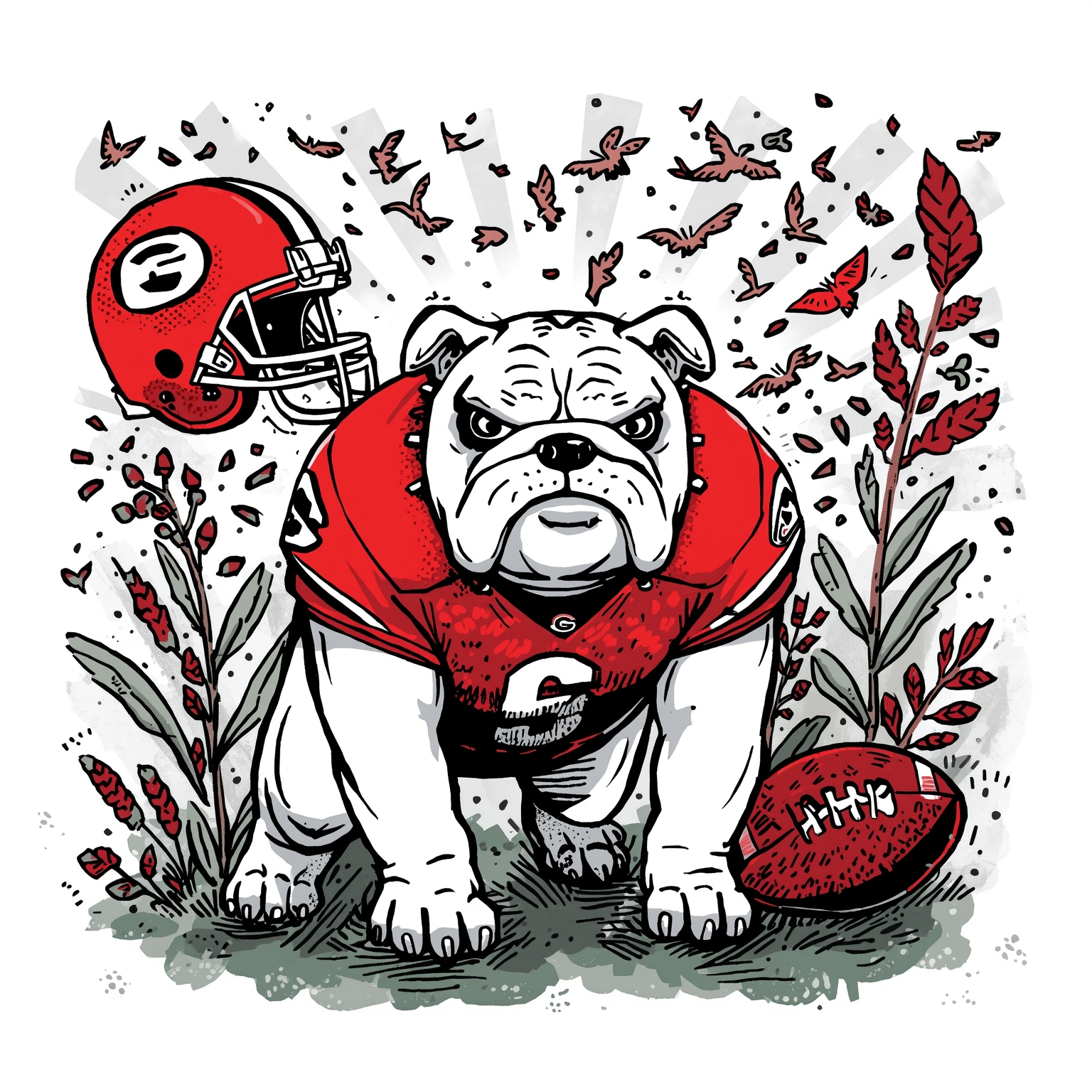 Georgia’s White Jerseys: Gators’ Kryptonite - painting of Georgia Bulldogs football venue
