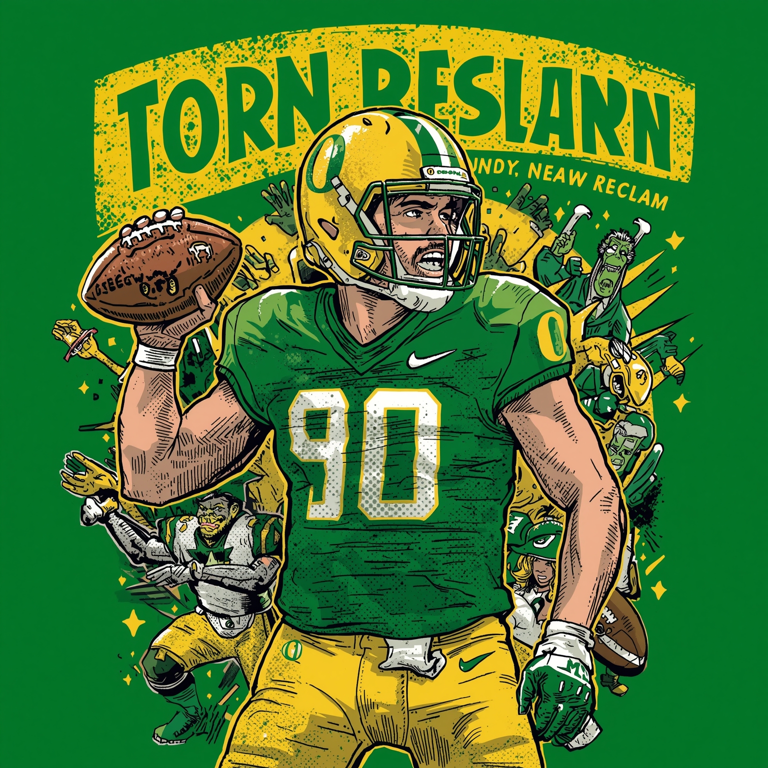 Ducks Drama: Stein Rumors, Playoff Push & NIL Slam - painting of Oregon Ducks football venue
