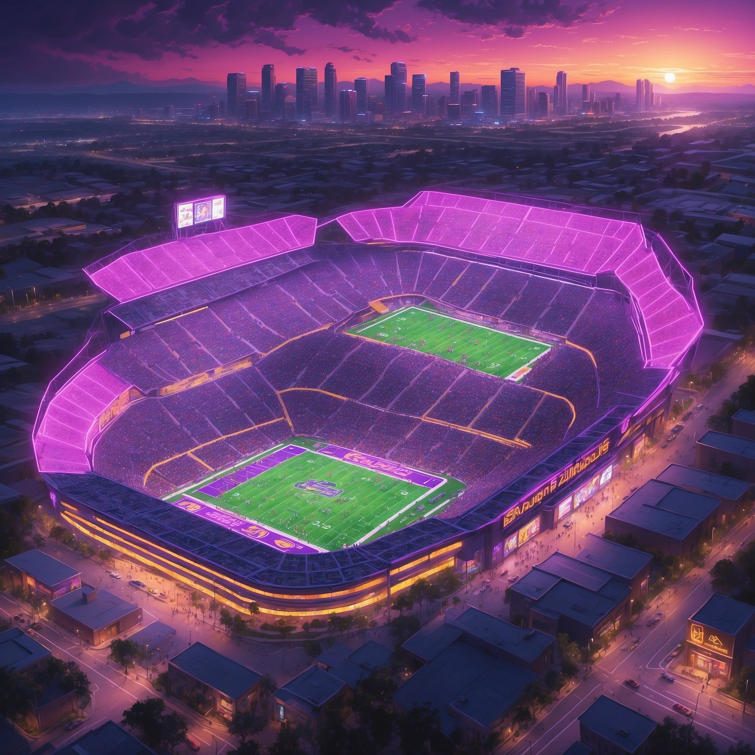 LSU Crashes Seminoles and Spartans’ Recruiting Shindig With Cajun Flair - painting of LSU Tigers football venue